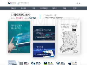 지역사회건강조사 홍보홈페이지 인증 화면